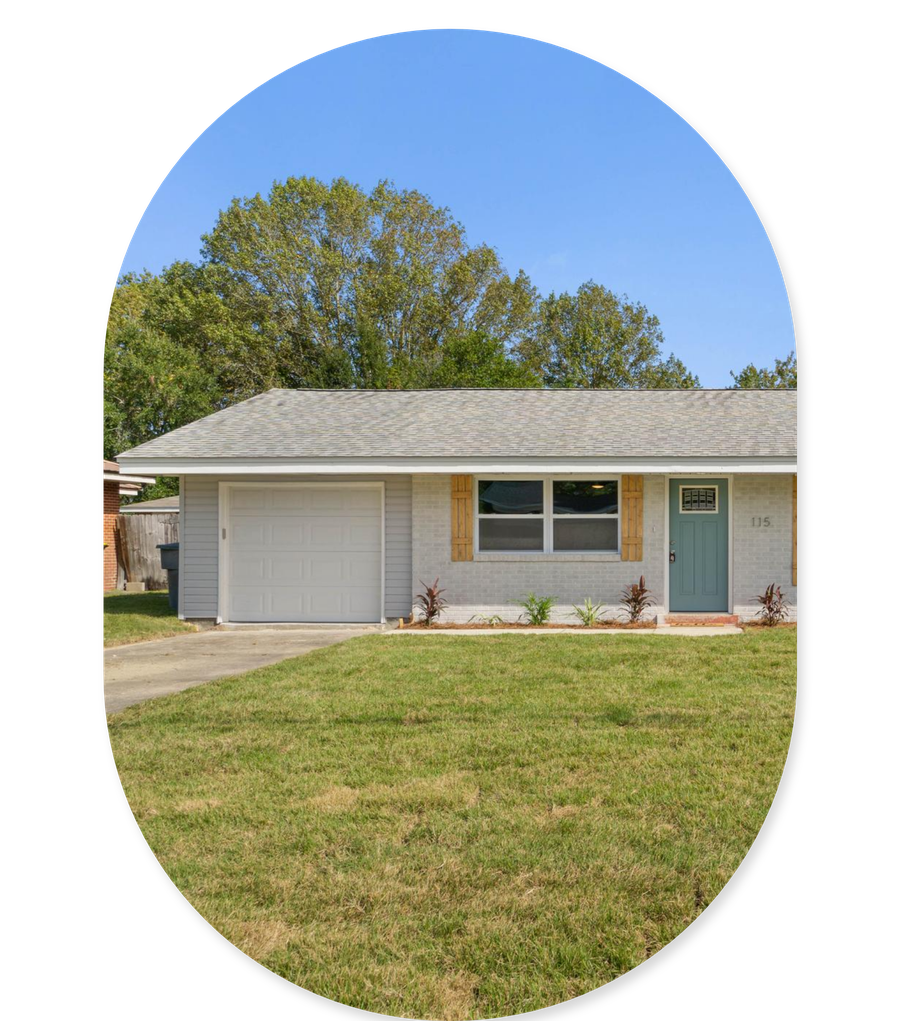 A single storey brick home in the Florida Panhandle bought and renovated by JNL Solutions