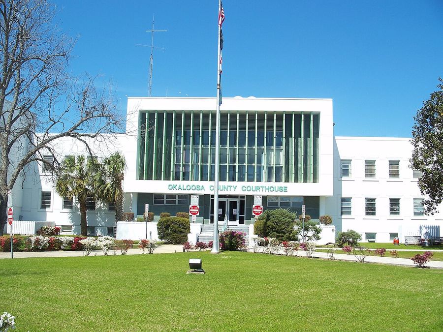 The Okaloosa County Courthouse in Crestview